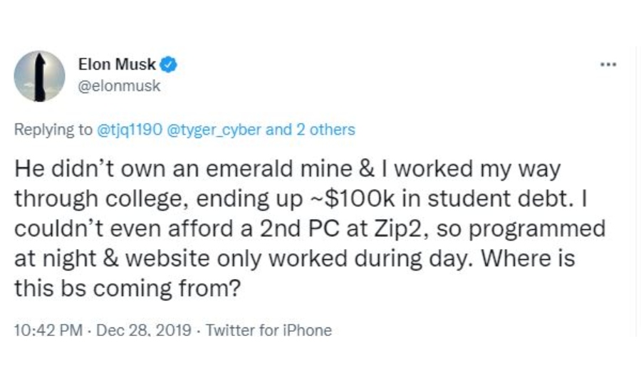 Elon Musk Emerald Mine Tweet