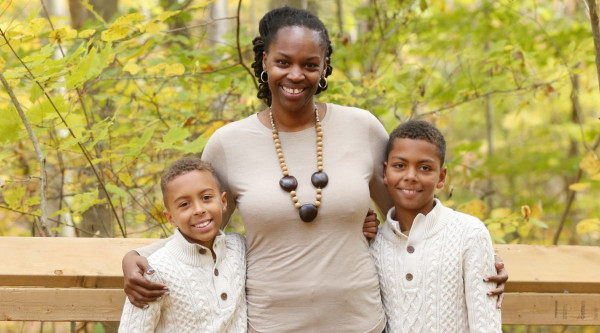 Calissa Ngozi and her twin sons